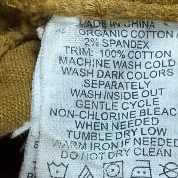 Prana Womens Corduroy Pants‎ Mustard Yellow 0 Retro Hippie y2k Boho - Picture 5 of 8